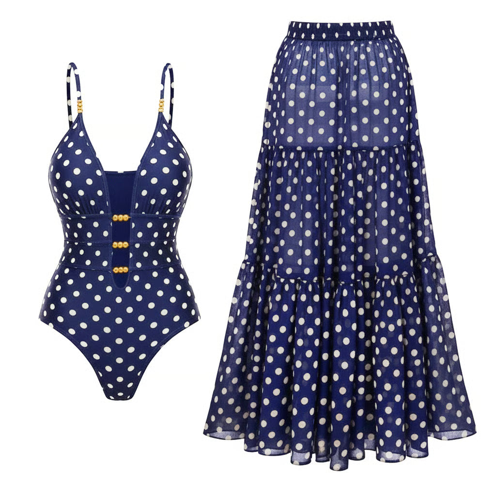 Hollowout Two Piece Swimsuit Set