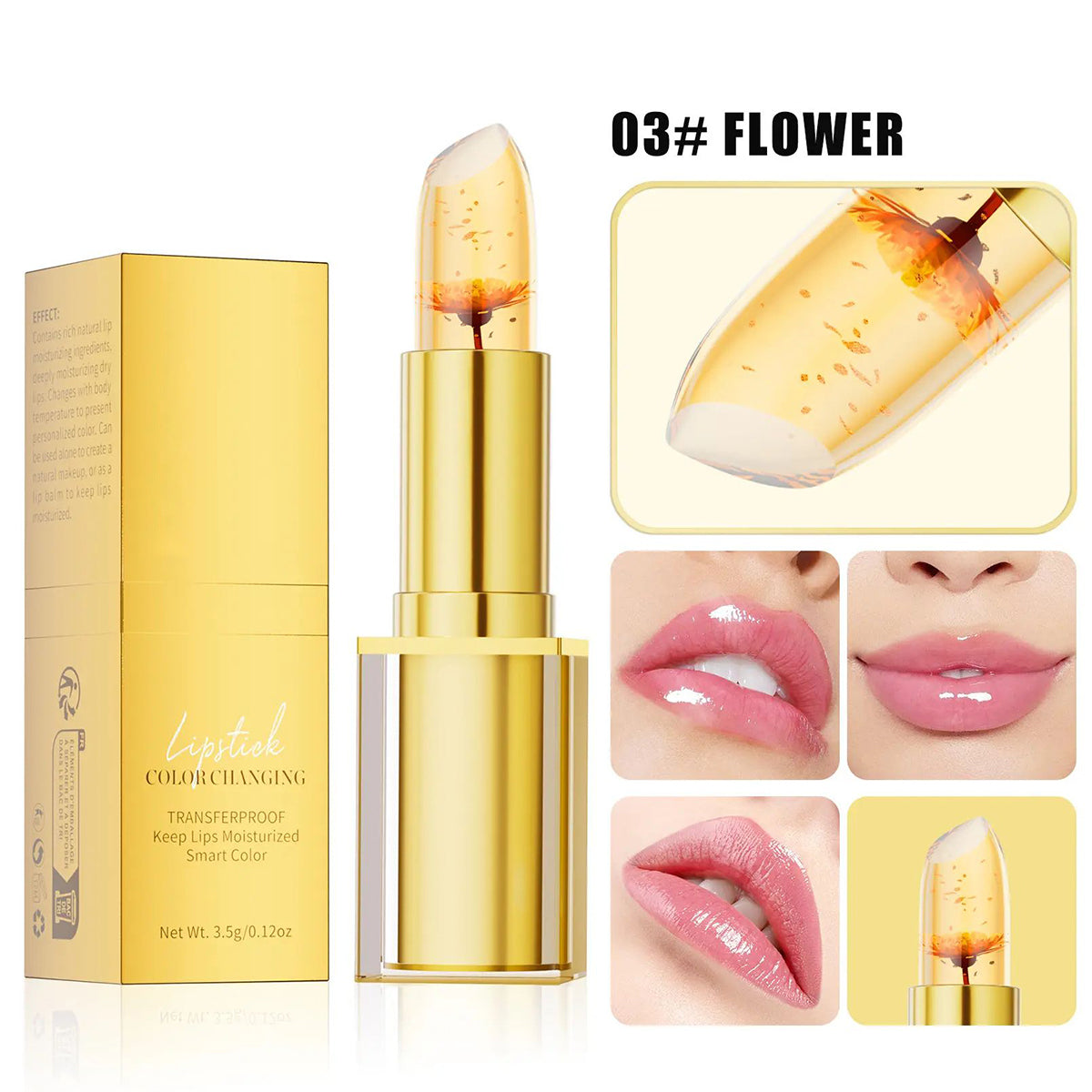 Gilded Thermochromic Lipstick Moisturizing Color-Changing