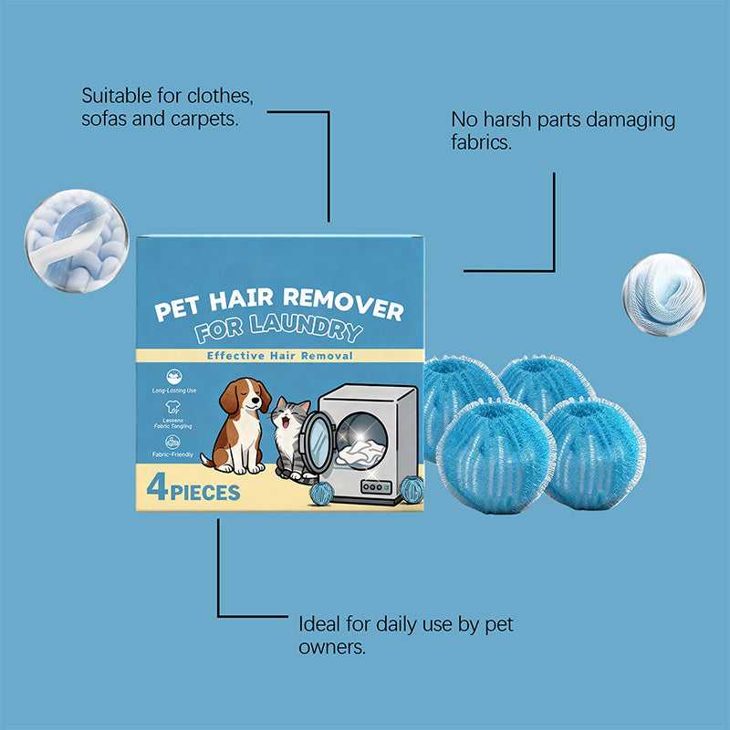 ⏳Time-Limited Special🐾 Reusable Pet Hair Remover Laundry Balls – Remove Fur from Clothes in the Wash