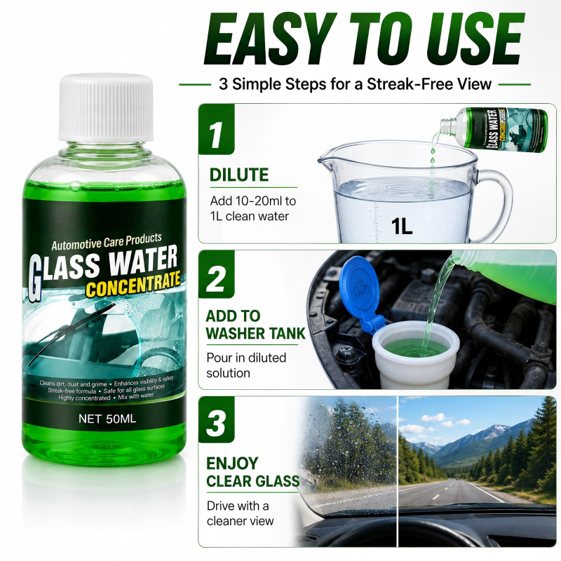 🥳2026 HOT SALE💧✨Glass Concentrate – 10ml makes 1L, cuts bugs & grime, streak-free. 1 bottle = 50L. From £6.99 – lowest price online! 🚗💪