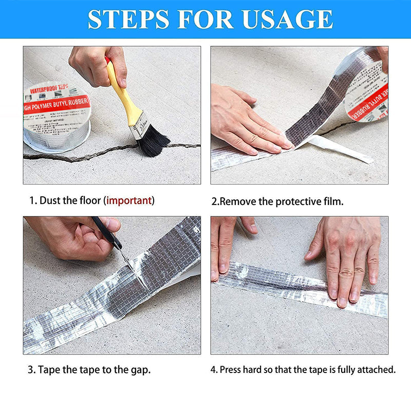 💧🛠️Heavy-duty, waterproof aluminum tape – Immediate repair and sealing of leaks