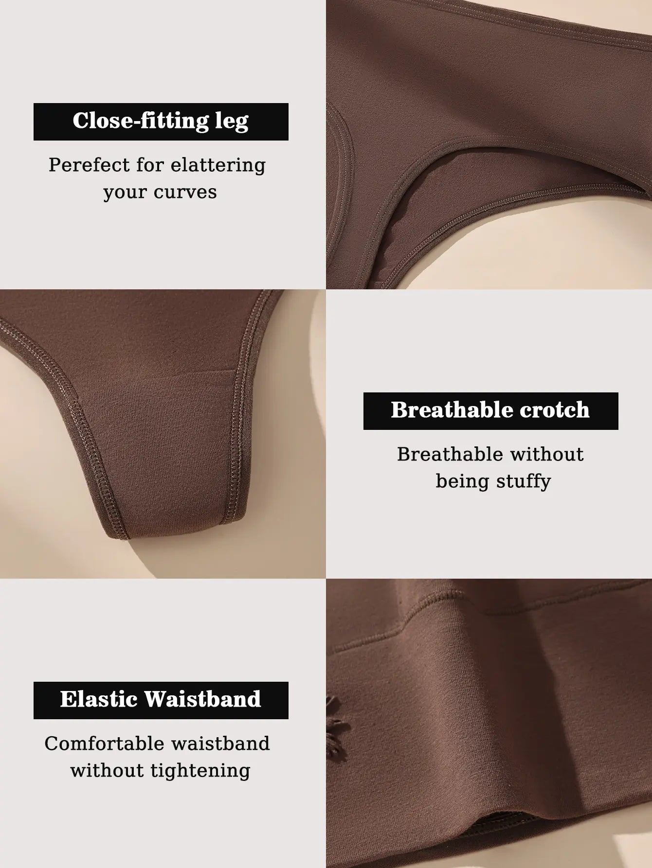 Women's High Waist Seamless Thongs, Tummy Control Lady Panty, Soft Stretchy Fabric No-Show T-Back Bikini Panties, Comfortable Fit Everyday Wear
