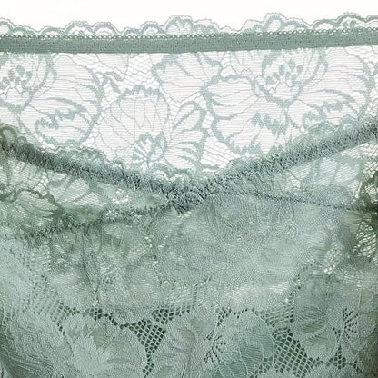 New Women's Floral Lace High Waist Hip Lifting Cotton Briefs