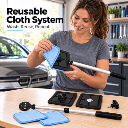 🎁Dual Magnetic Car Windshield Cleaner | Streak-Free Auto Glass Cleaning Kit