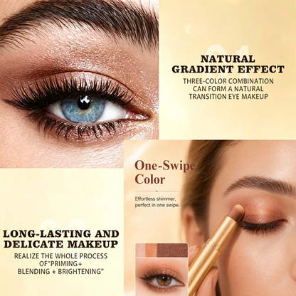 ✨ 3-in-1 Eyeshadow Stick – Waterproof Long-Wear Shimmer Eye Makeup