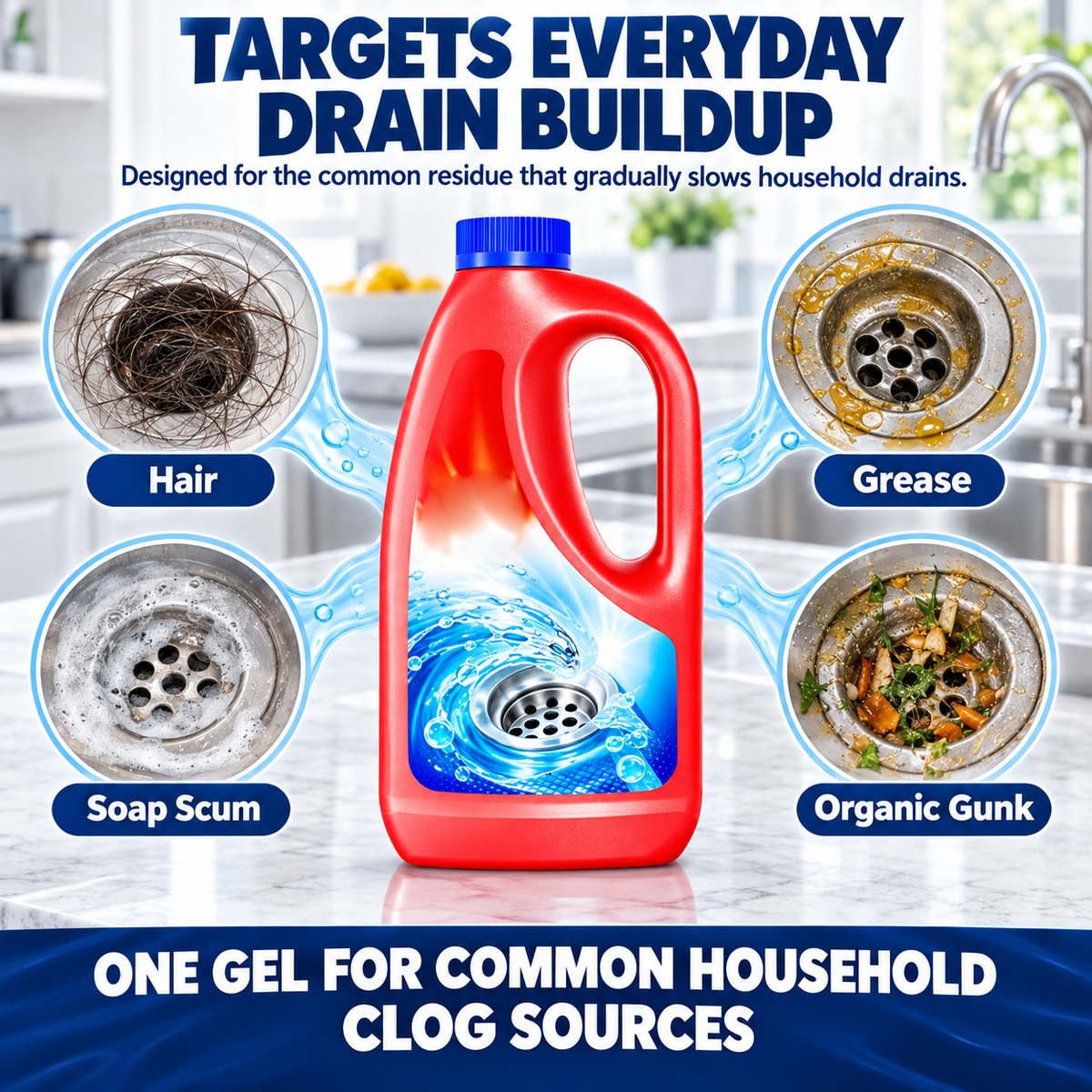 🧼🚿Drain Clog Remover and Cleaner 💶 Fast & Effective Against Blockages✨