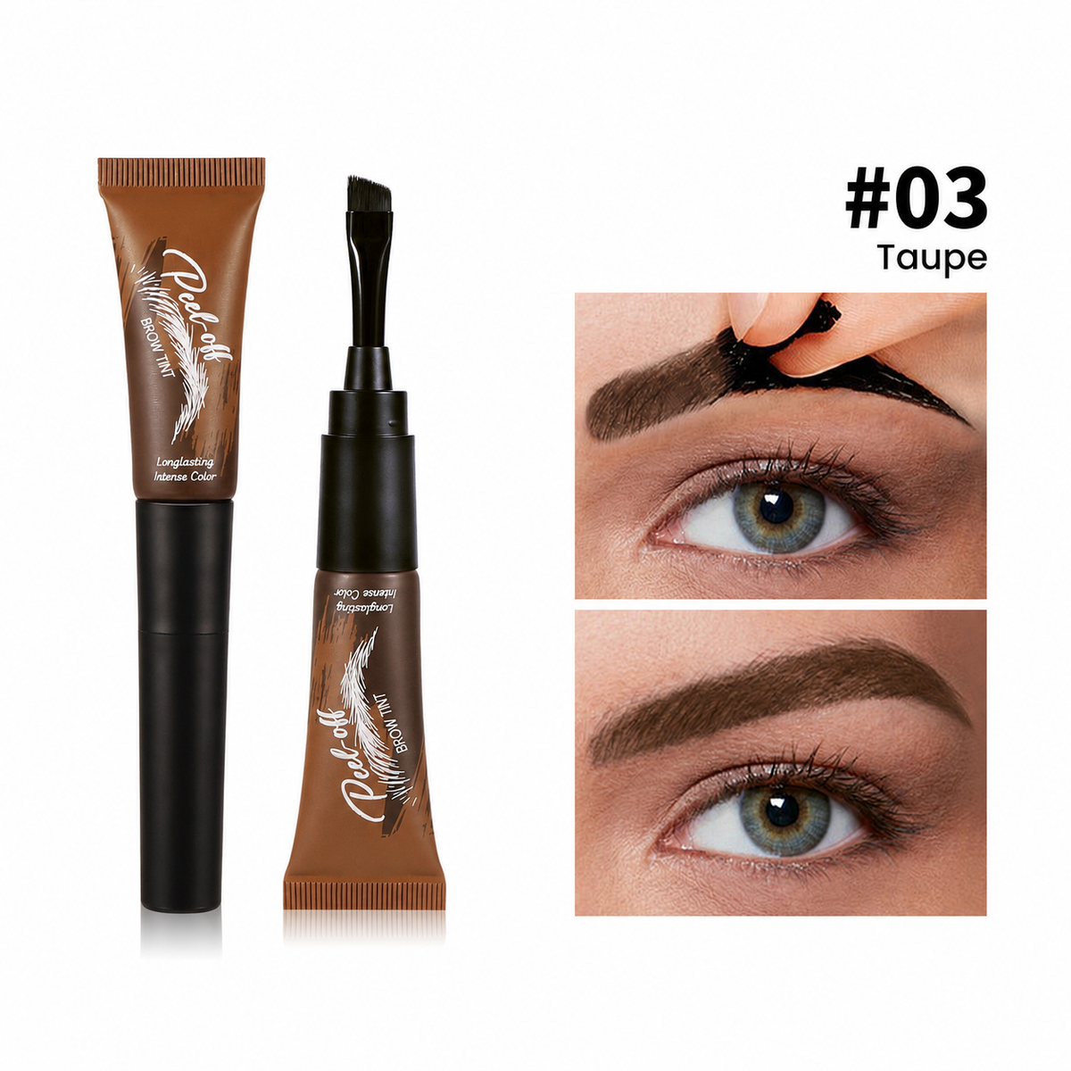 🎨Waterproof Brow Tint – Peel‑off, easy apply. Covers greys, shapes perfectly.🌟