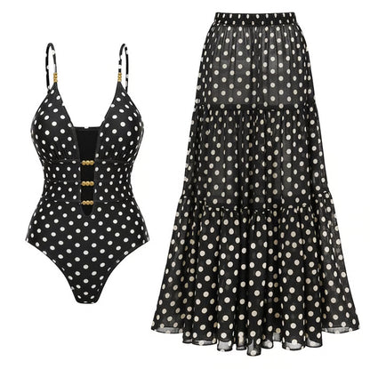 Hollowout Two Piece Swimsuit Set