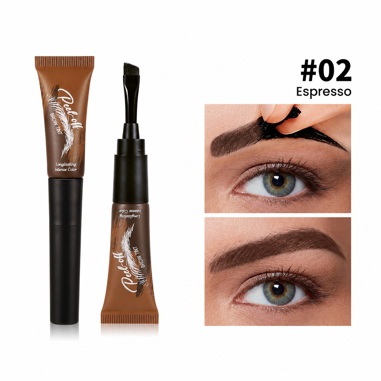 🎨Waterproof Brow Tint – Peel‑off, easy apply. Covers greys, shapes perfectly.🌟
