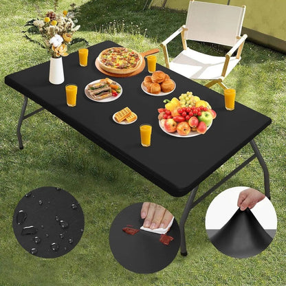 🌸✨Pack Stretch Fabric Table Top Cap Cover, fits 4ft/6ft/8ft Tables