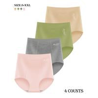 Women's High-Waisted Underwear, Breathable & Comfortable Panties（6/12）