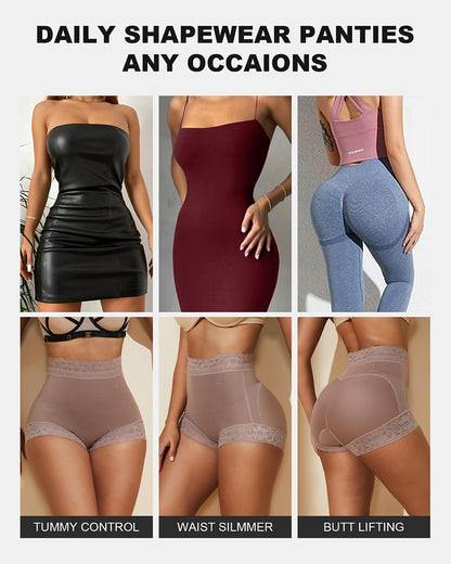 High Waist Shapewear Panty with Anti-Slip Silicone Band