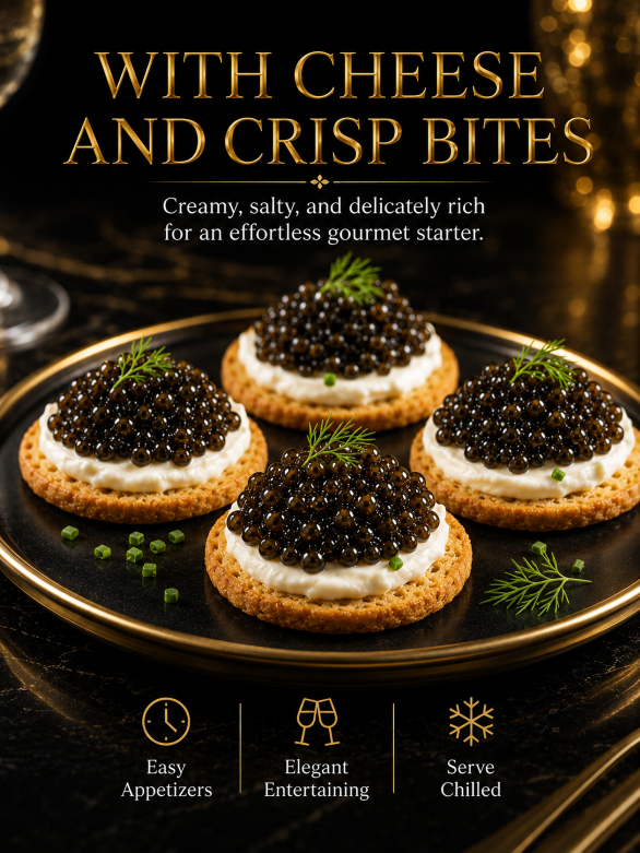 ✨Black Gold Premium Sturgeon Caviar🥄Plump Pearls, Ocean‑Sourced Nutrition for Your Gourmet Home Cooking-JT3