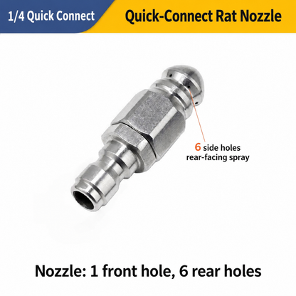 Powerful Pipe Cleaning and Unclogging Nozzle