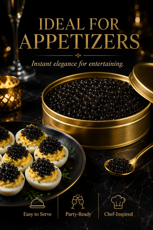 ✨Black Gold Premium Sturgeon Caviar🥄Plump Pearls, Ocean‑Sourced Nutrition for Your Gourmet Home Cooking-JT3