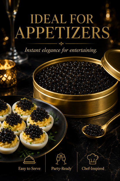 ✨Black Gold Premium Sturgeon Caviar🥄Plump Pearls, Ocean‑Sourced Nutrition for Your Gourmet Home Cooking-JT3