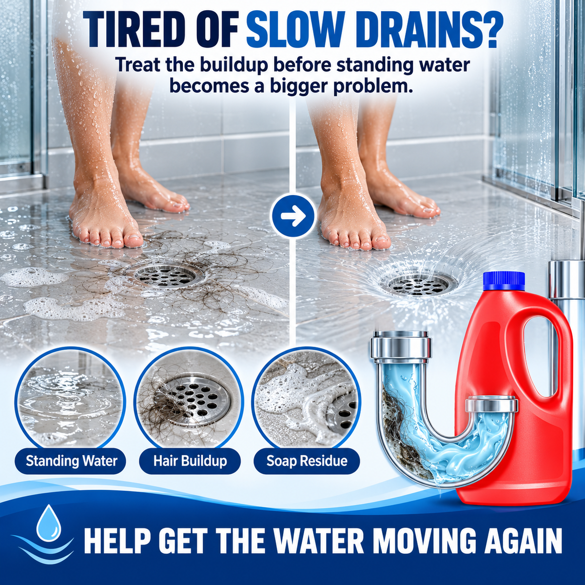 🧼🚿Drain Clog Remover and Cleaner 💶 Fast & Effective Against Blockages✨