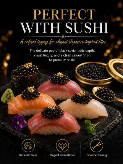 ✨Black Gold Premium Sturgeon Caviar🥄Plump Pearls, Ocean‑Sourced Nutrition for Your Gourmet Home Cooking-JT3
