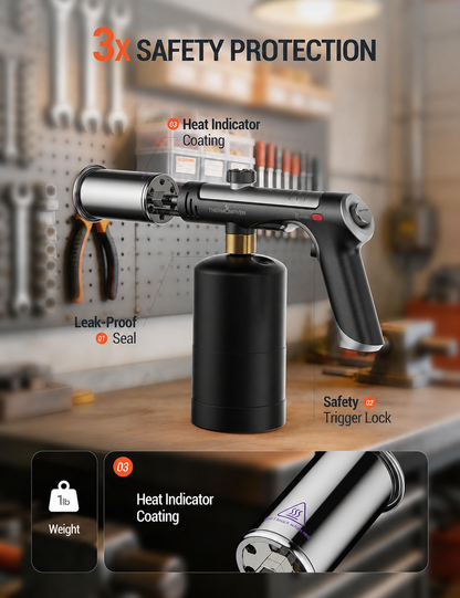 🔥High-Heat Propane Torch – Adjustable Flame Torch for BBQ, Grilling & Charcoal Lighting, Soldering & Outdoor Use