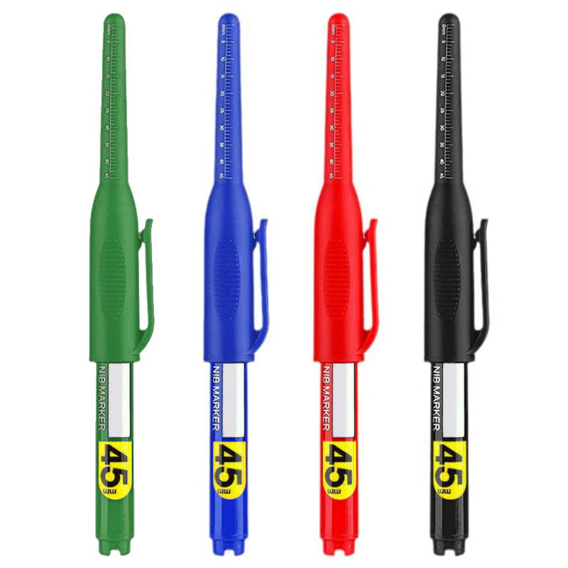 🛠️ Deep Hole Marker Pen – 20mm Long Reach Tip for Precise DIY & Woodworking Marks