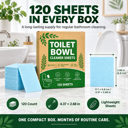 🚽✨ Quick-Dissolving Toilet Cleaning Sheets – Fresh, Easy & Effective Cleaning 💧