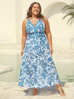 Two-Piece Floral Print Ruched Mesh Swimsuit 25