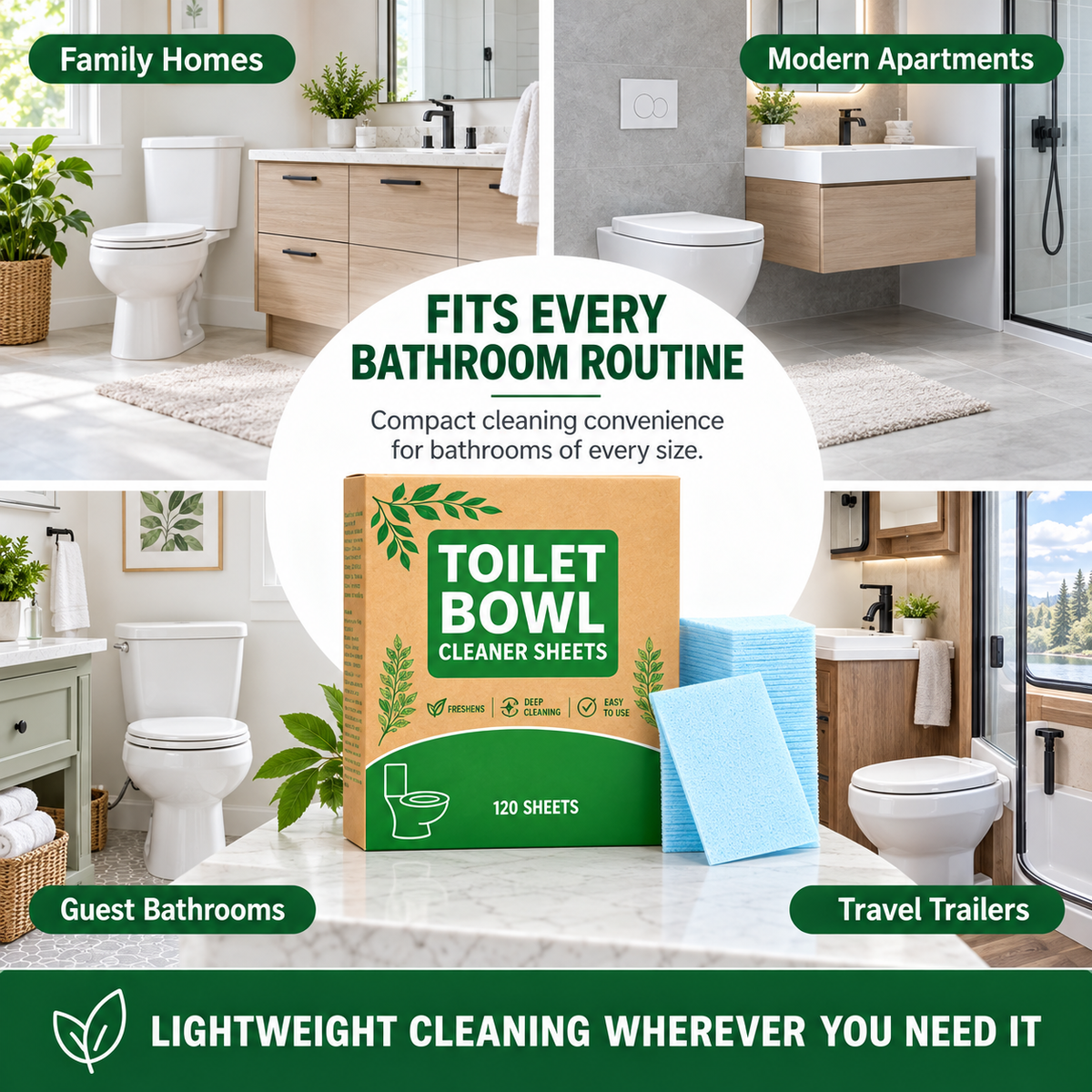 🚽✨ Quick-Dissolving Toilet Cleaning Sheets – Fresh, Easy & Effective Cleaning 💧