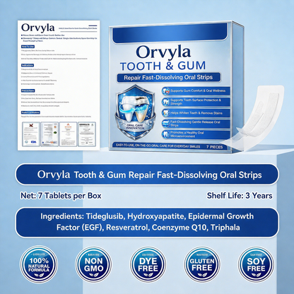 🦷 Fast-Dissolving Tooth & Gum Care Oral Strips – Daily Oral Wellness Support✨