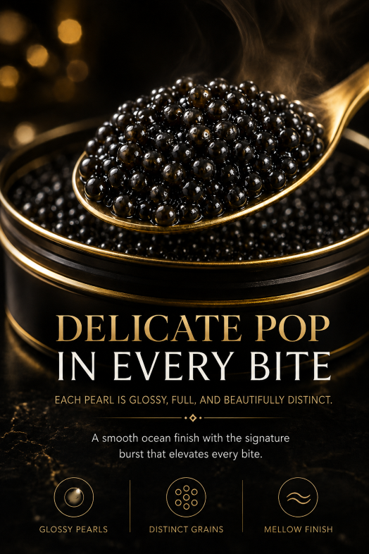 ✨Black Gold Premium Sturgeon Caviar🥄Plump Pearls, Ocean‑Sourced Nutrition for Your Gourmet Home Cooking-JT3