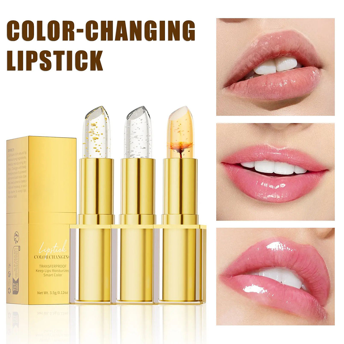 Gilded Thermochromic Lipstick Moisturizing Color-Changing