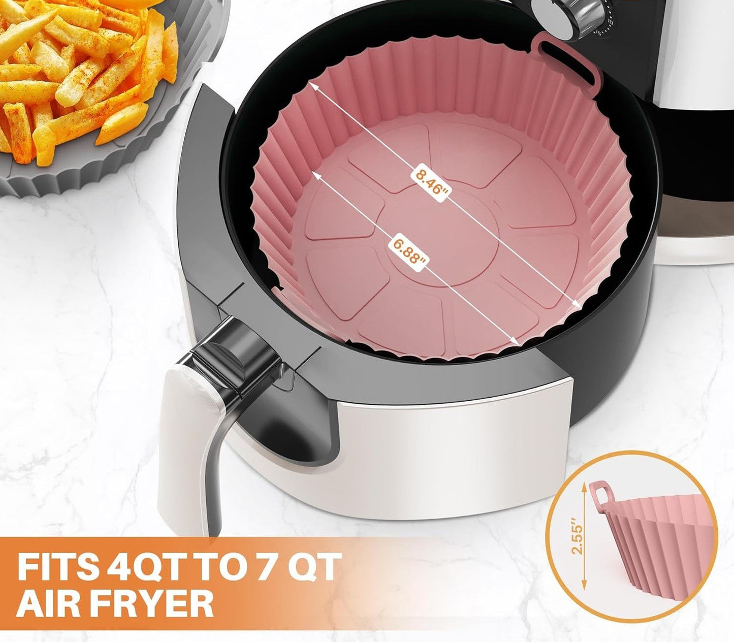 🔥 6-Piece Silicone Air Fryer Baking Tray Set – Non-Stick, Reusable & Easy to Clean