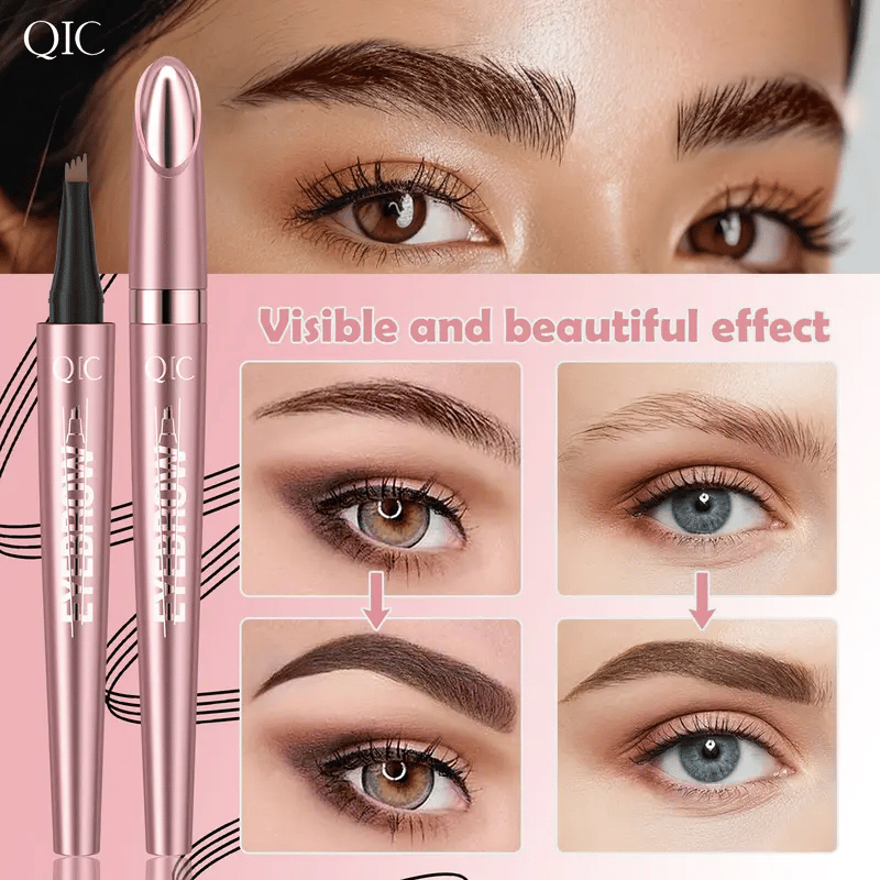 New Waterproof Micro-Fork Eyebrow Pencil, Long-Lasting Brow Pen for Natural Hair-Like Strokes