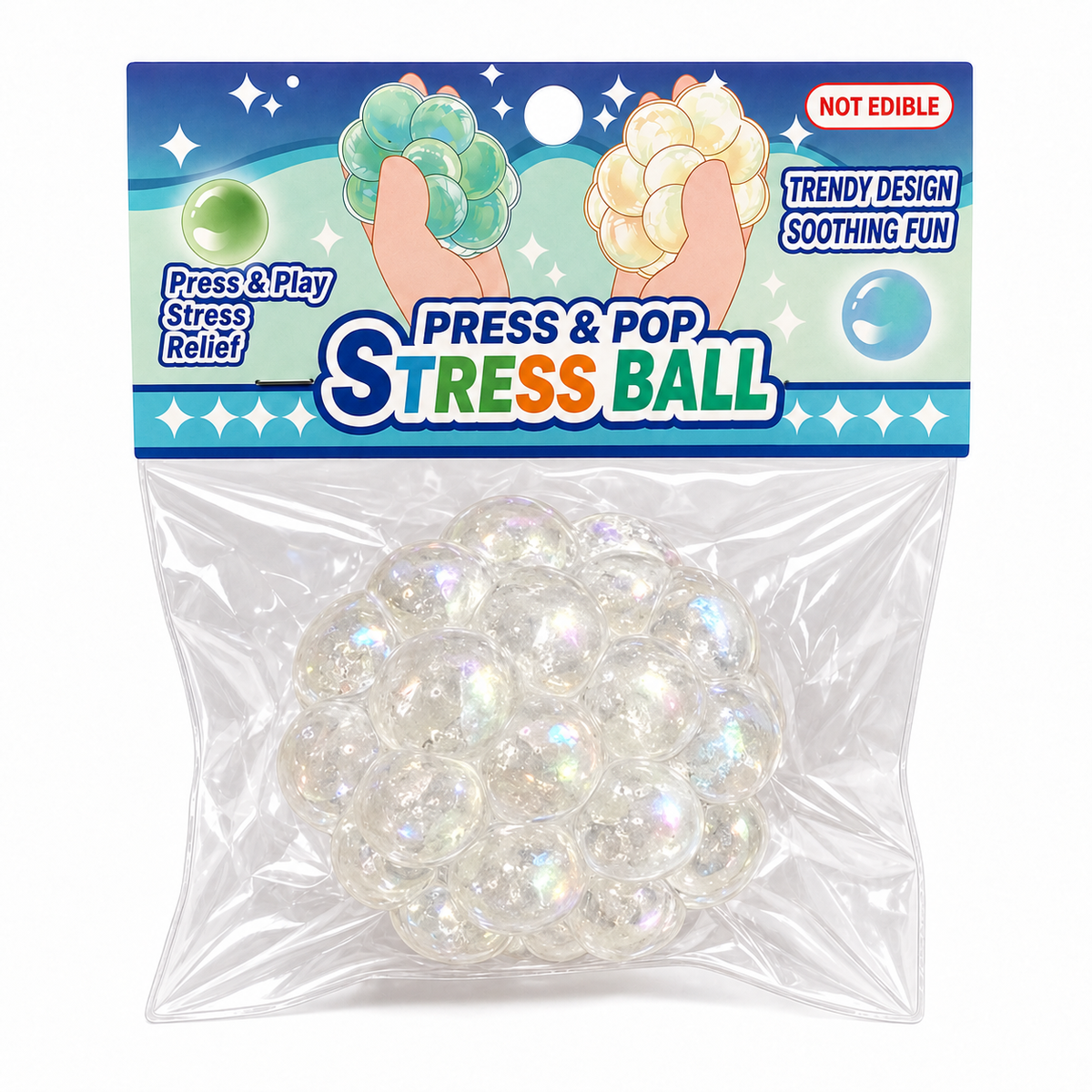 ✨2026 HOT SALE🌈 Aurora Beads Squeeze Ball – instant stress relief in your hand. 💆💪