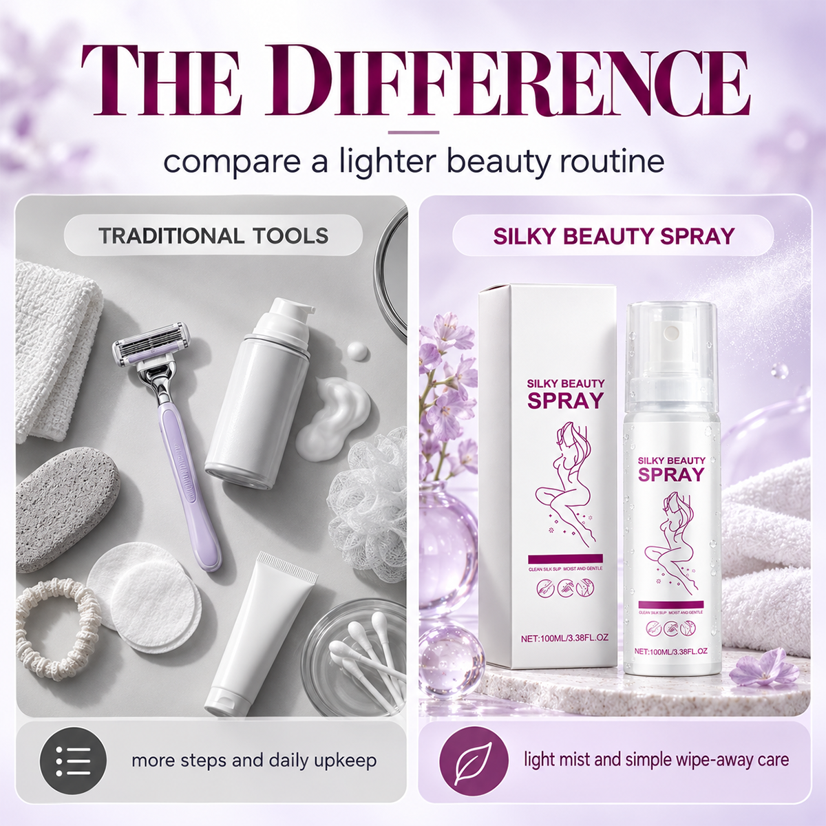 Remove Hair Painlessly Instantly! No-Sting Botanical Mist Spray