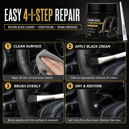 🚗 Leather Steering Wheel Care Cream – Matte Finish, Non-Greasy & Restores Worn Leather