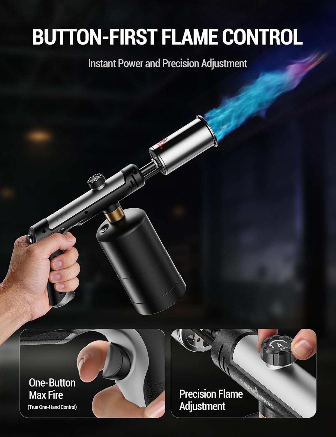 🔥High-Heat Propane Torch – Adjustable Flame Torch for BBQ, Grilling & Charcoal Lighting, Soldering & Outdoor Use
