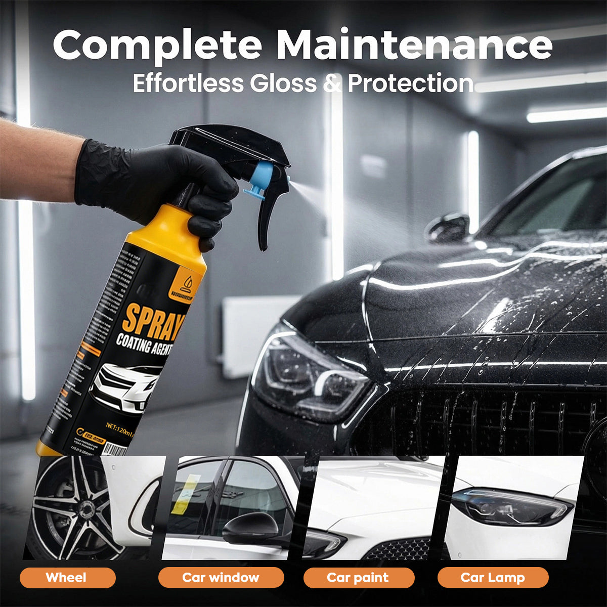 🚗 Nano Ceramic Coating Spray – UV & Acid Rain Protection for Car Paint
