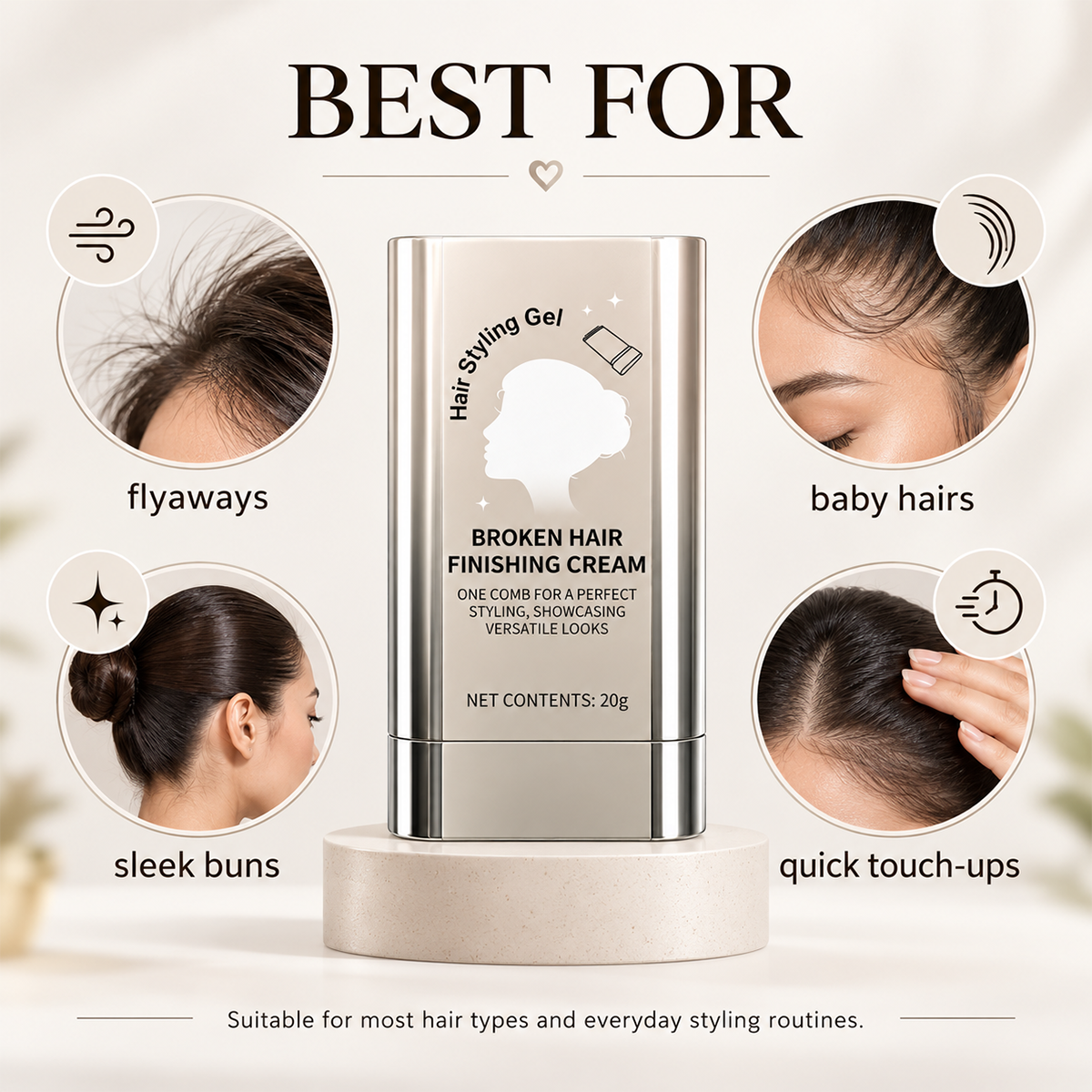 🥳2026 HOT SALE⏳✨Portable Hair Finishing Stick with Comb