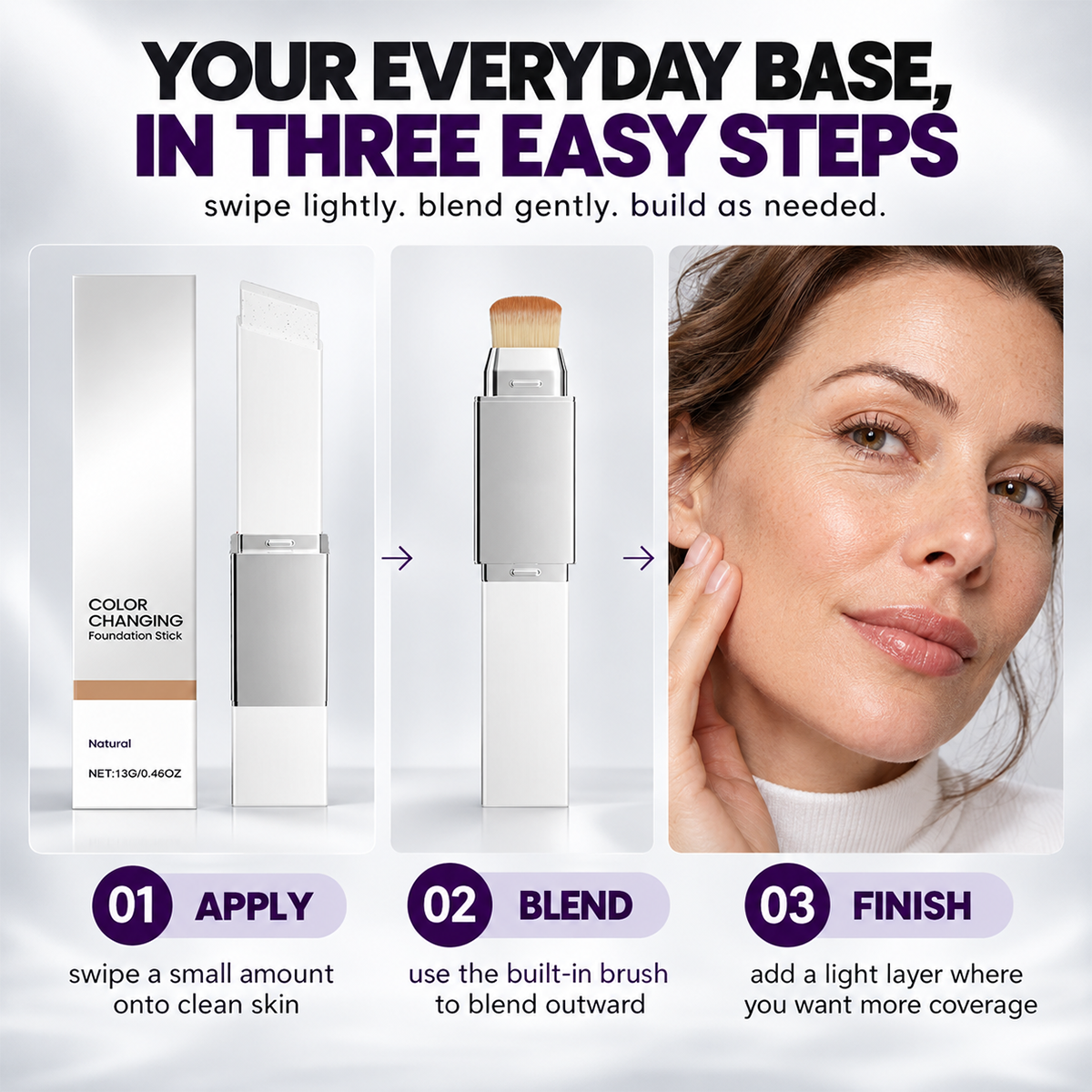 2-in-1 Color Changing Foundation Stick