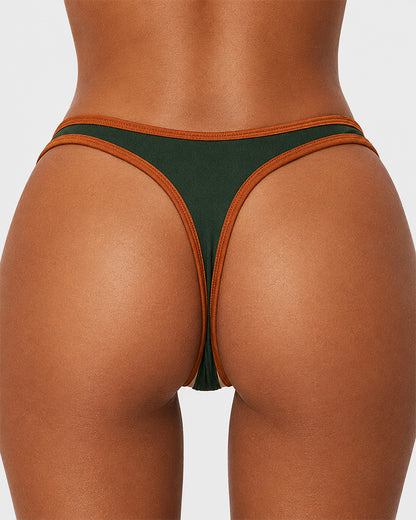 Women's Ribbed V-Wire Cami Bikini Two Piece Swimsuit