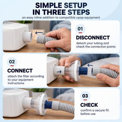Inline CPAP Bacteria & Particle Filter