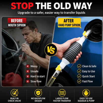 ⛽Manual Siphon Pump Kit with , Car Boat Motorcycle
