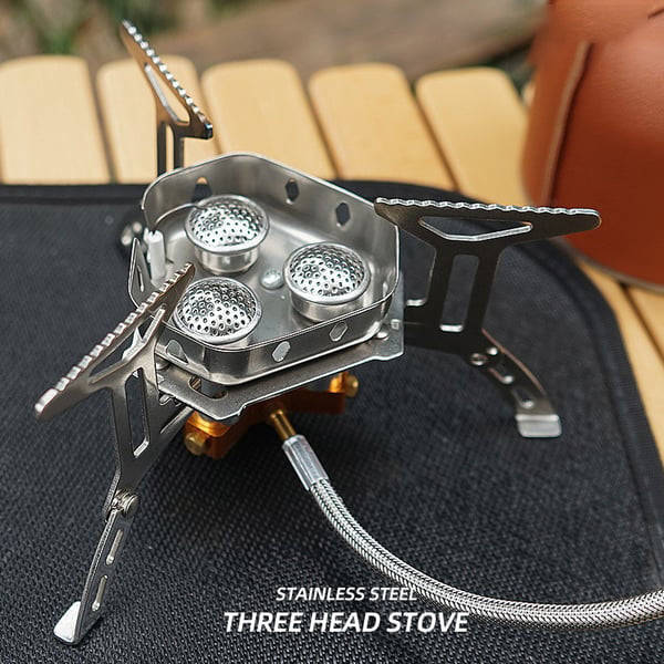 ⏰🔥Camping Gas Burner – 5800W, Piezo Ignition, Windproof 🔥