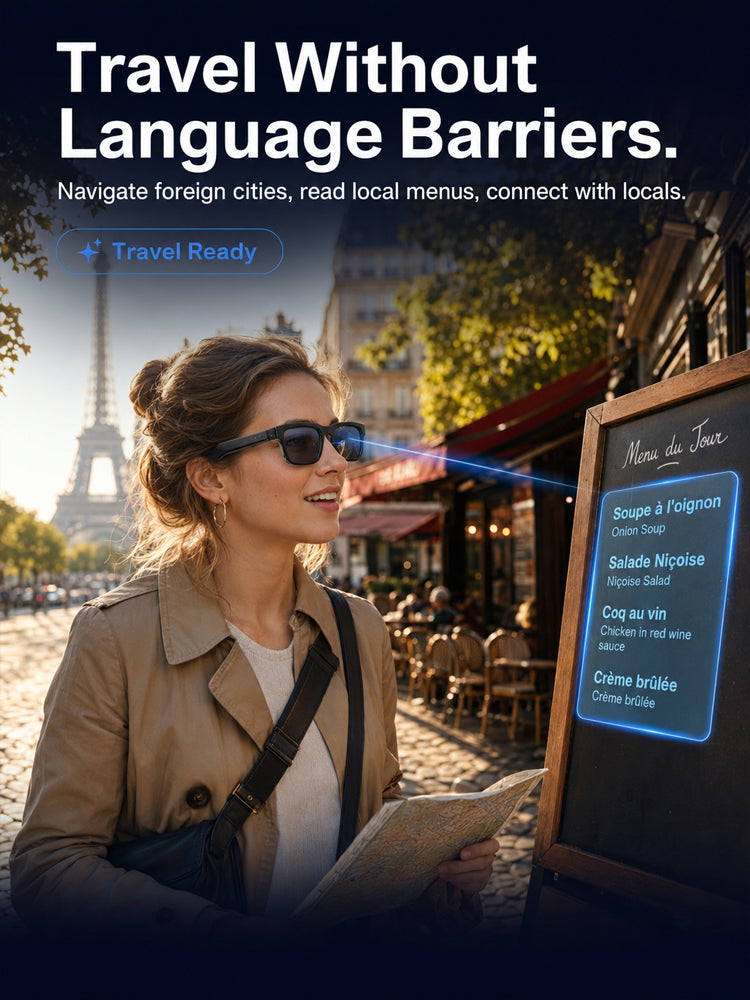 🔥👓 AI Smart Glasses – Offline Translation, Zoom & Smart Exploration