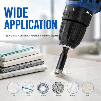 🔥6 Pcs Diamond Drill Bits Set, Brazed Diamond Drill Bits for Precision Drilling
