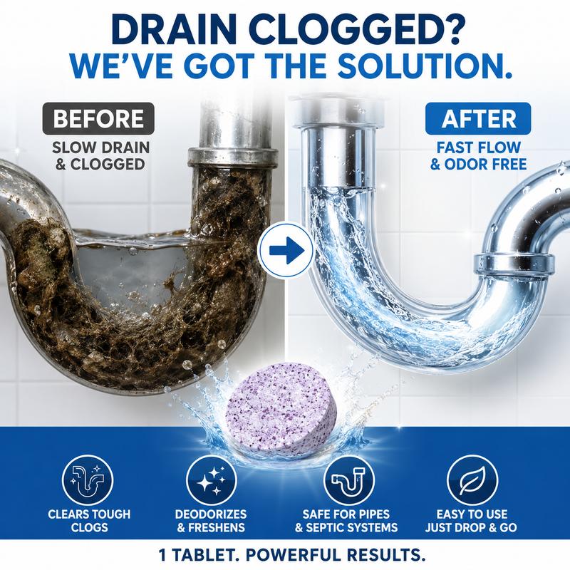 🔥 Powerful Drain Cleaning Tablets – Fast Pipe Declogging & Odor Removal