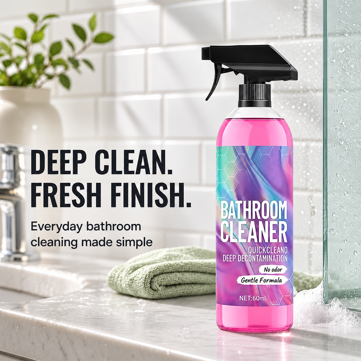Bathroom Cleaner: Sparkle in Seconds, No Harsh Fumes