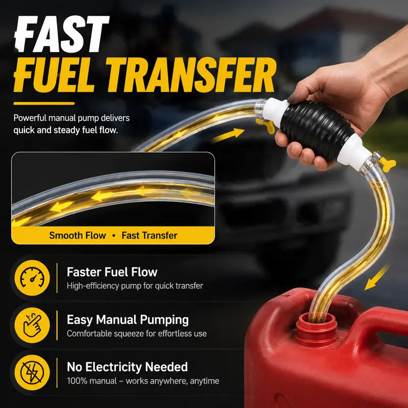 ⛽Manual Siphon Pump Kit with , Car Boat Motorcycle