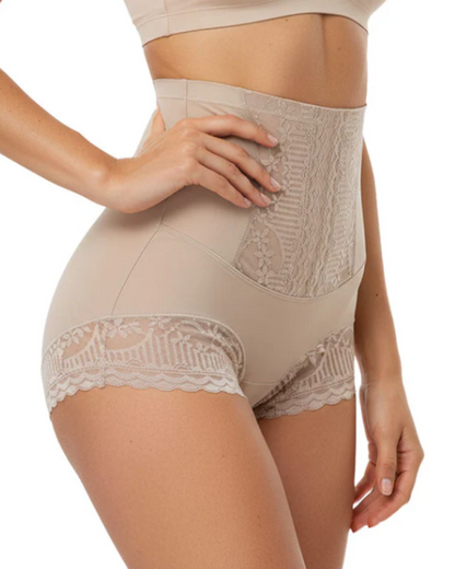 Women’s Lace High-Waisted Tummy Control Butt Lifter Briefs