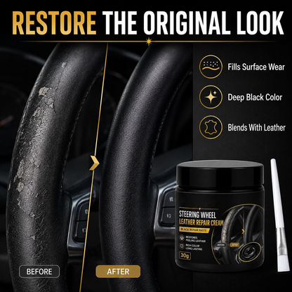 🚗 Leather Steering Wheel Care Cream – Matte Finish, Non-Greasy & Restores Worn Leather